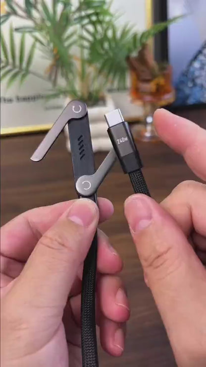240w cable de ultra carga rapida con soporte integrado